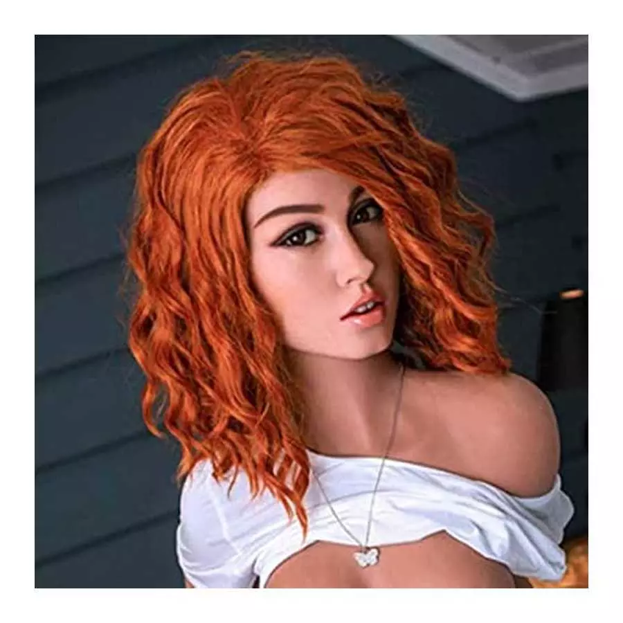 Realistic Silicone Sex Doll Head with Face Love Doll Adult Sex Toy Pussy Real Sex Toys Realistic Male Love Doll Wheat Skin（Only 