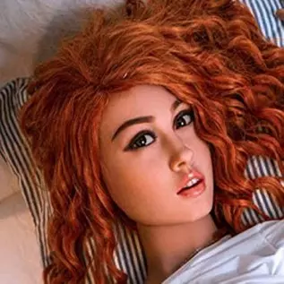 Realistic Silicone Sex Doll Head with Face Love Doll Adult Sex Toy Pussy Real Sex Toys Realistic Male Love Doll Wheat Skin（Only 