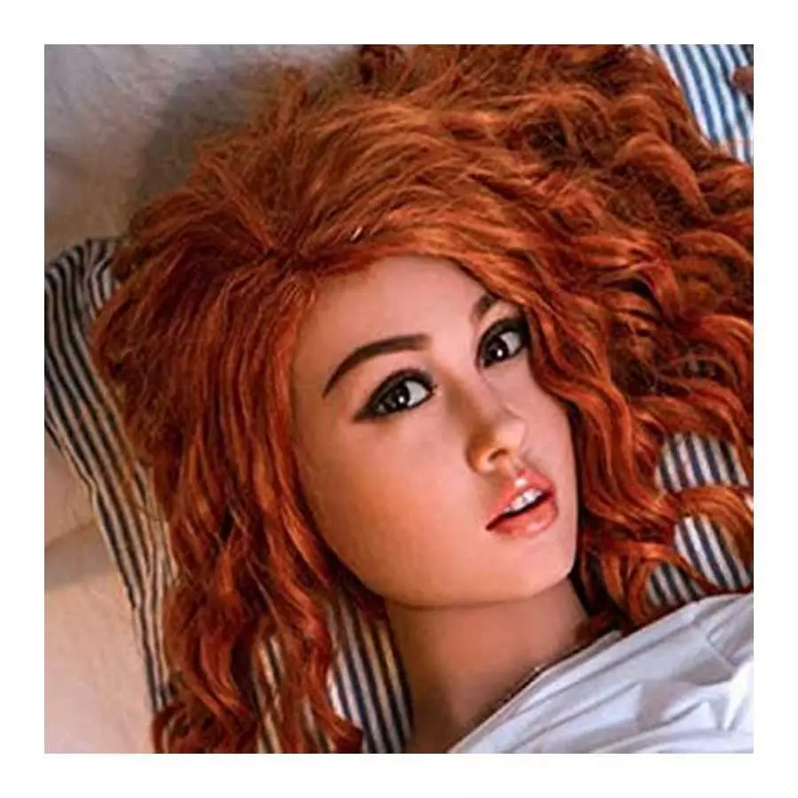 Realistic Silicone Sex Doll Head with Face Love Doll Adult Sex Toy Pussy Real Sex Toys Realistic Male Love Doll Wheat Skin（Only 