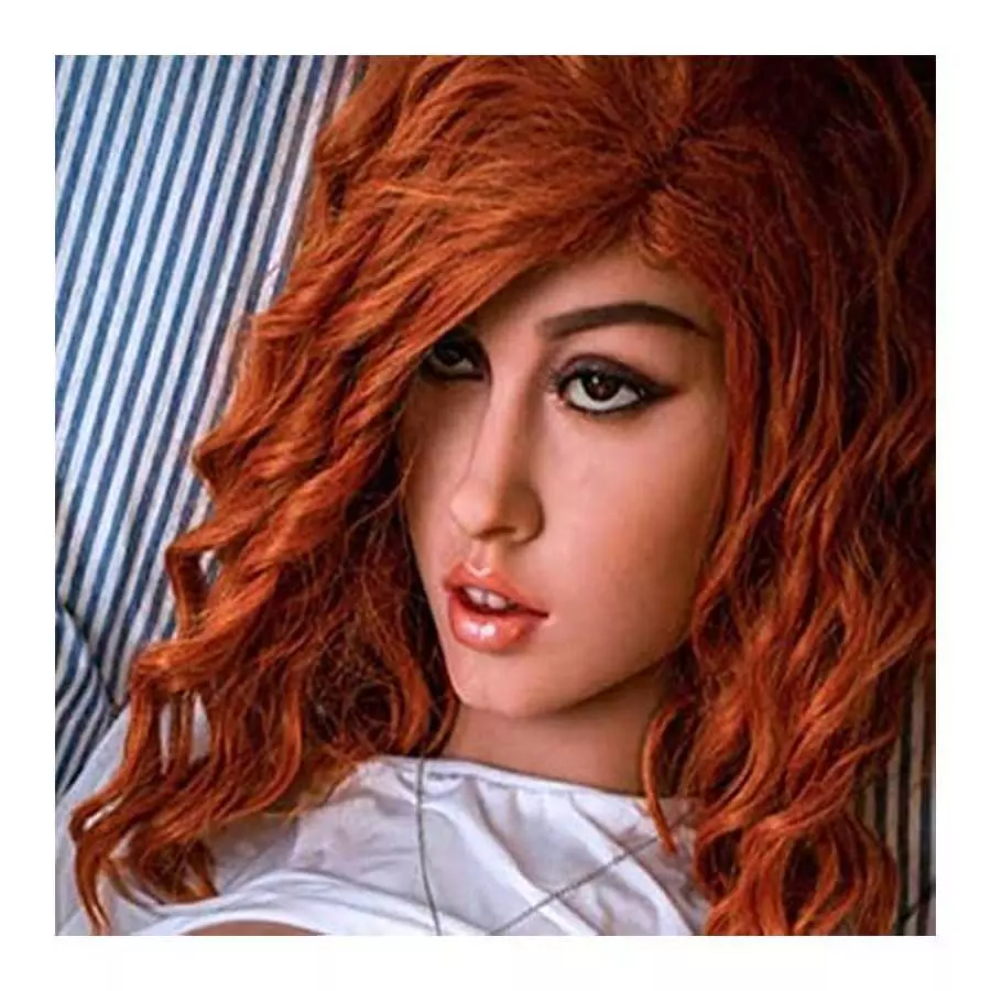 Realistic Silicone Sex Doll Head with Face Love Doll Adult Sex Toy Pussy Real Sex Toys Realistic Male Love Doll Wheat Skin（Only 