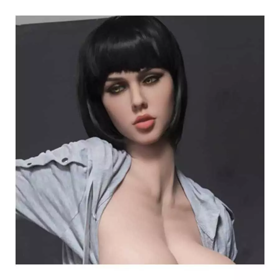 Realistic Face Silicone Sex Doll Head Love Doll Adult Sex Toy Pussy Real Sex Toys Realistic Male Love Doll Tan Skin（Only Head）