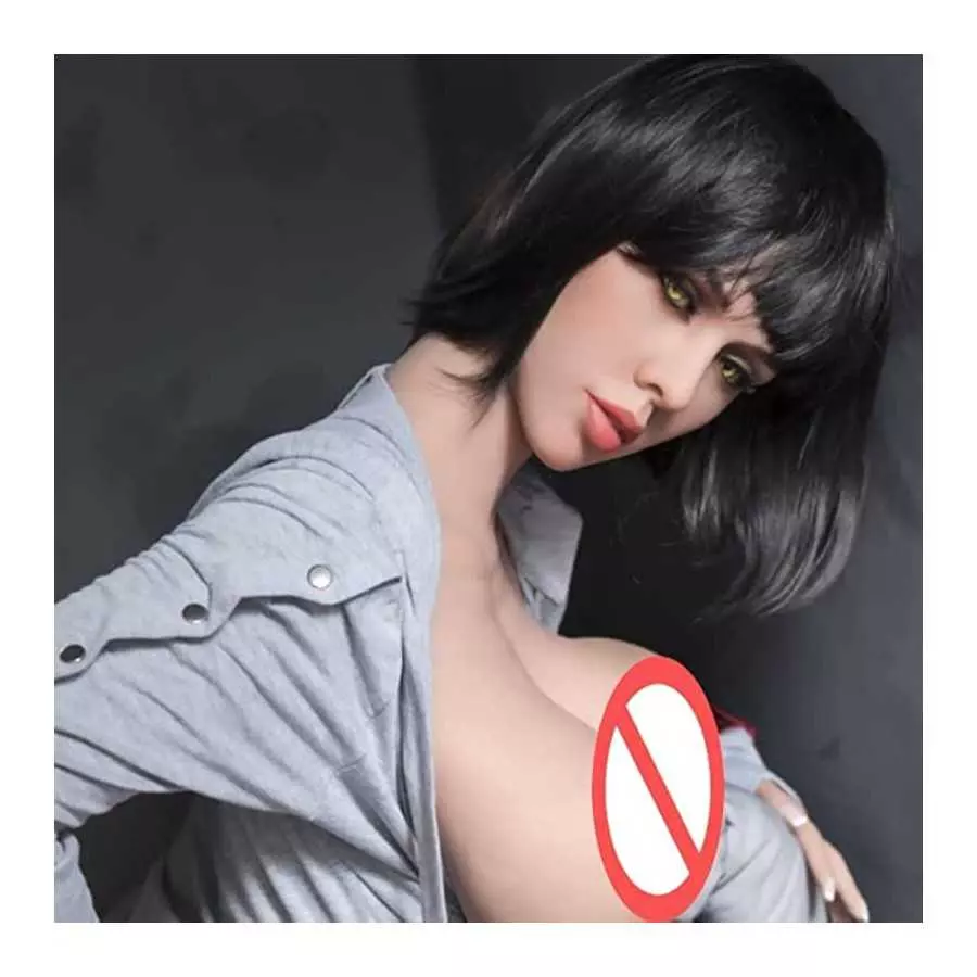 Realistic Face Silicone Sex Doll Head Love Doll Adult Sex Toy Pussy Real Sex Toys Realistic Male Love Doll Tan Skin（Only Head）