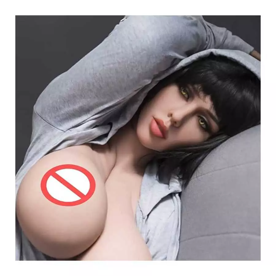 Realistic Face Silicone Sex Doll Head Love Doll Adult Sex Toy Pussy Real Sex Toys Realistic Male Love Doll Tan Skin（Only Head）