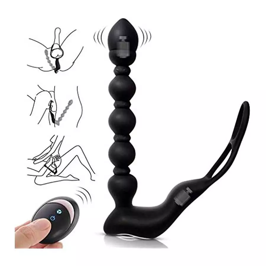 Anal Sex Toys with Penis Ring Anal Beads Rechargeable - Female Wearable Sex Stimulators - Prostate Stimulator Toys - Butt Massag Anal Sex Toys with Penis Ring Anal Beads Rechargeable - Female Wearable Sex Stimulators - Prostate Stimulator Toys - Butt Massag