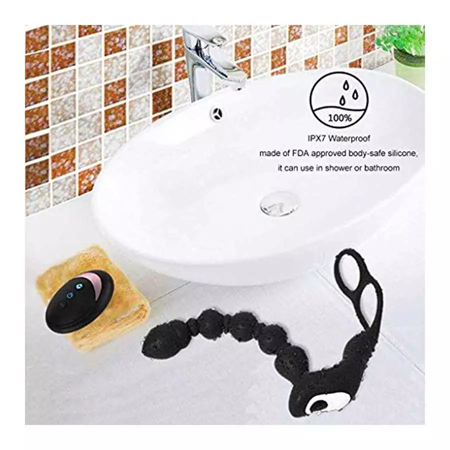 Anal Sex Toys with Penis Ring Anal Beads Rechargeable - Female Wearable Sex Stimulators - Prostate Stimulator Toys - Butt Massag