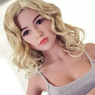 Sex Doll Head 7lb Male Masturbator withLifelike Face and Screw for Slicone TPE Torso Body Pocket Pussy Stroker Brown Skin Realis