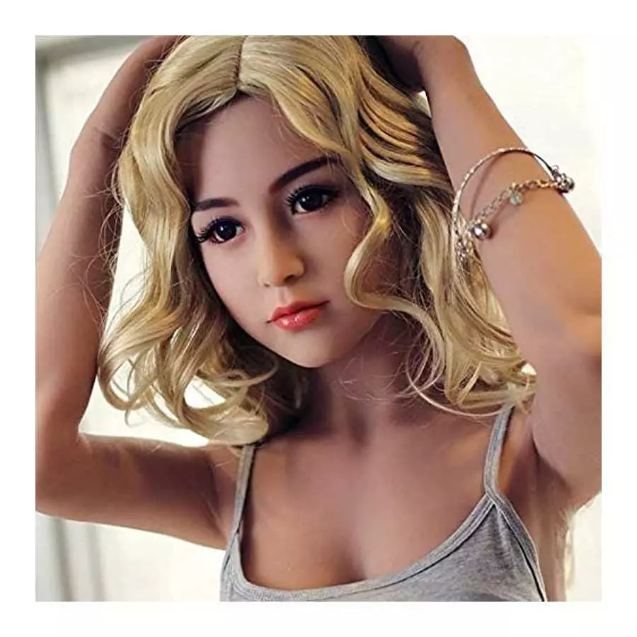 Sex Doll Head 7lb Male Masturbator withLifelike Face and Screw for Slicone TPE Torso Body Pocket Pussy Stroker Brown Skin Realis