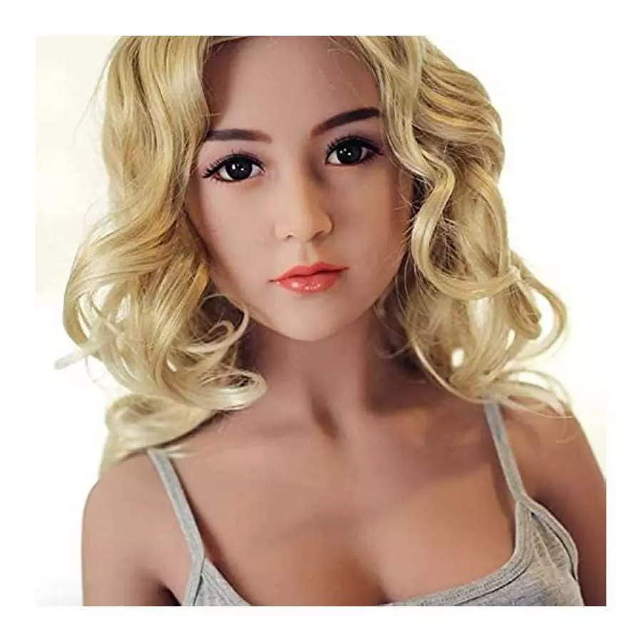 Sex Doll Head 7lb Male Masturbator withLifelike Face and Screw for Slicone TPE Torso Body Pocket Pussy Stroker Brown Skin Realis