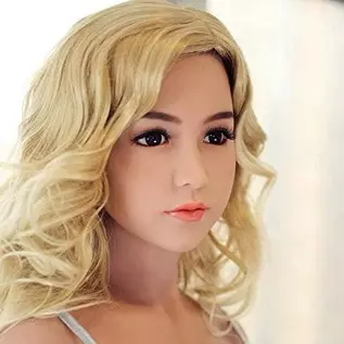 Sex Doll Head 7lb Male Masturbator withLifelike Face and Screw for Slicone TPE Torso Body Pocket Pussy Stroker Brown Skin Realis