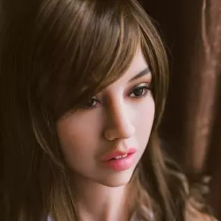 7lb Male Masturbator Lifelike Face Sex Doll Head with Screw for Slicone TPE Torso Body Pocket Pussy Stroker Brown Skin Realistic