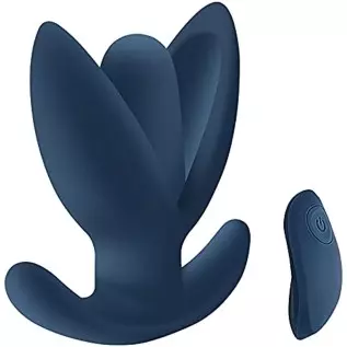 Vibrating Anal Plug Prostate Massage Discreet Rechargeable Flower Vibe with 10 Vibration Modes Waterproof for Women and Couple G