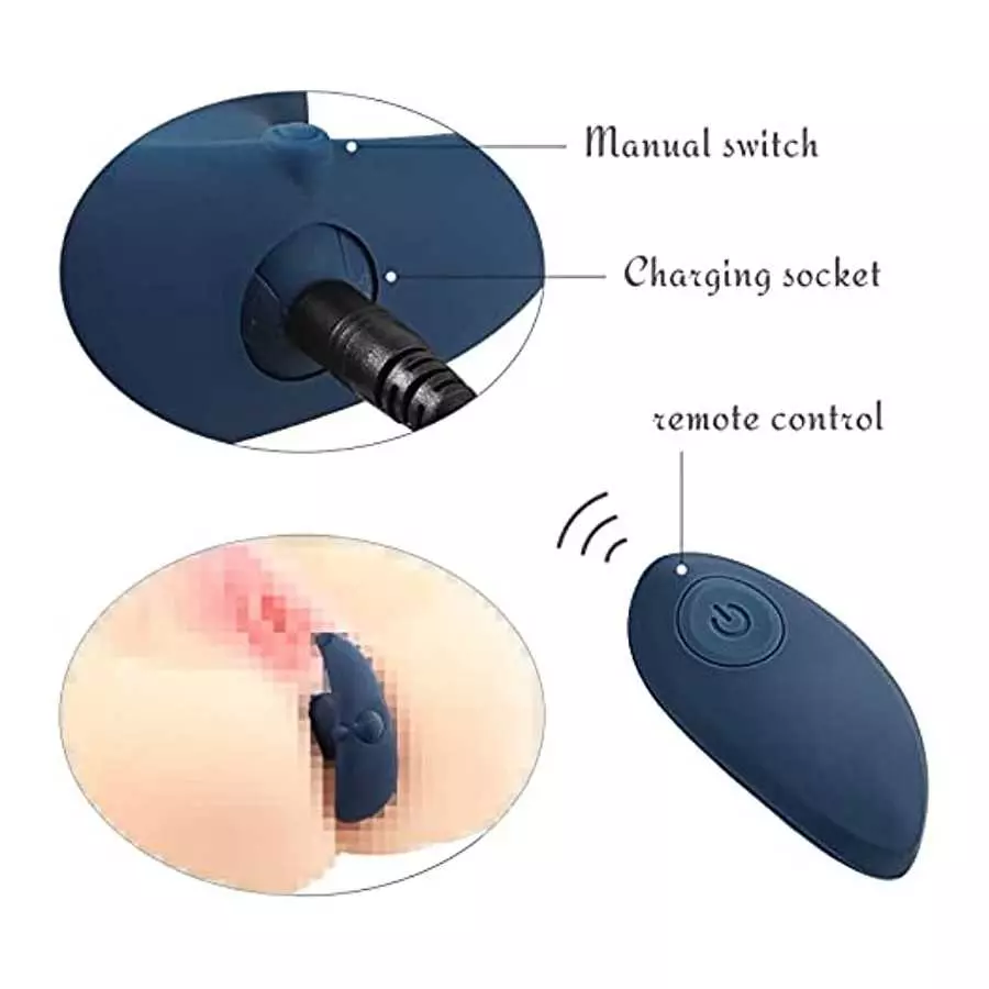 Vibrating Anal Plug Prostate Massage Discreet Rechargeable Flower Vibe with 10 Vibration Modes Waterproof for Women and Couple G