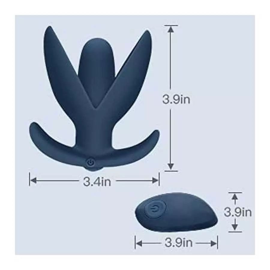 Vibrating Anal Plug Prostate Massage Discreet Rechargeable Flower Vibe with 10 Vibration Modes Waterproof for Women and Couple G