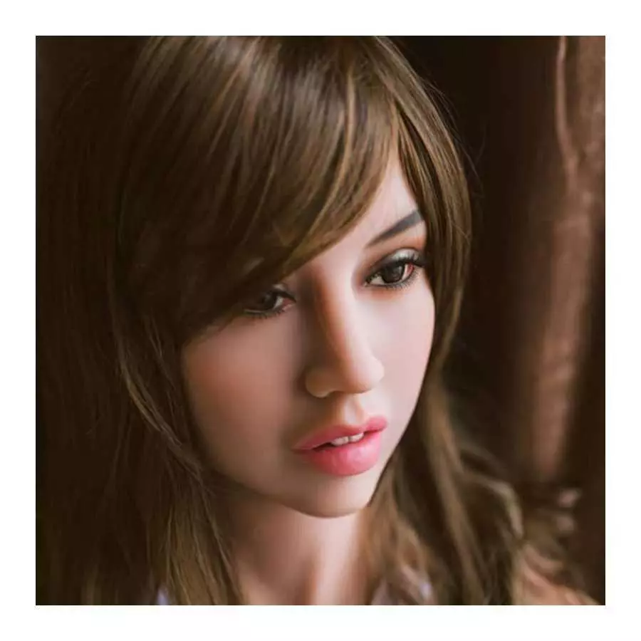 Realistic TPE Sex Doll Head for Full Body Love Doll Tan Skin Love Dolls Torso with Deep Oral Built-in Skeleton Adult Real Sex To