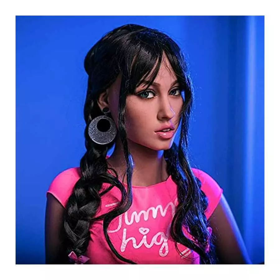 Brown Male Sex Doll Head with Realistic Face & Mouth Love Doll Sex Dolls for Men Tight Oral Sex for Female Male Masturbation Uni