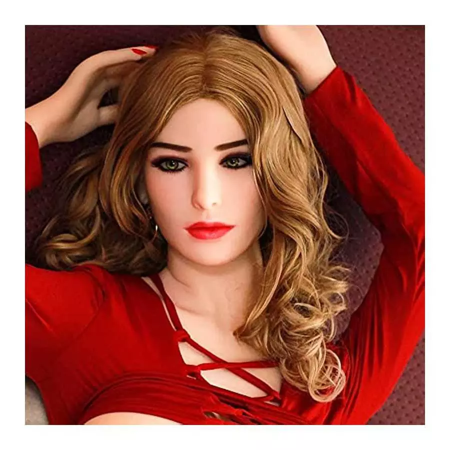 A Doll Head Male Masturbator TPE Pocket Pussy Male Sex Doll Silicone Love Sex Toy for Men Masturbation White Skin (Only Head)