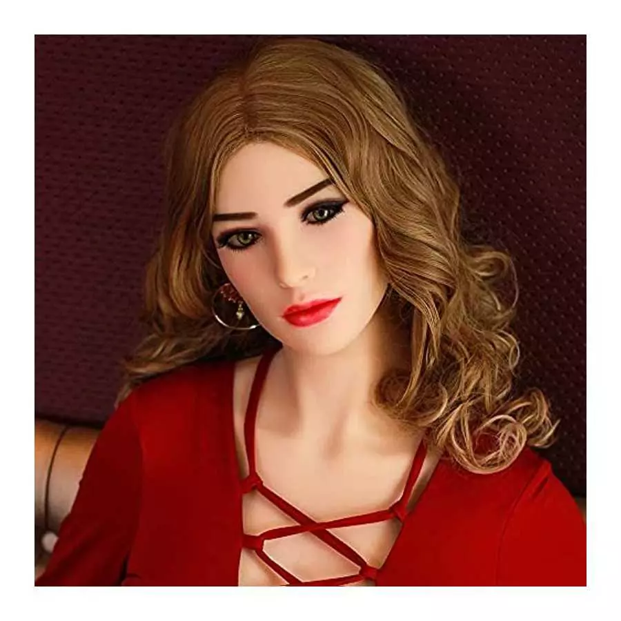 A Doll Head Male Masturbator TPE Pocket Pussy Male Sex Doll Silicone Love Sex Toy for Men Masturbation White Skin (Only Head)