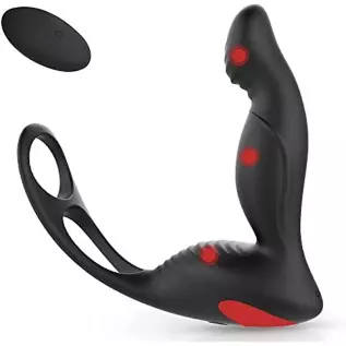 Anal Plug Silicone Dildo Male Prostate Butt Plug Female G-Spot Stimulator, Anal Bead Training Sex Toy-Adult Sex Toy for Men Wome