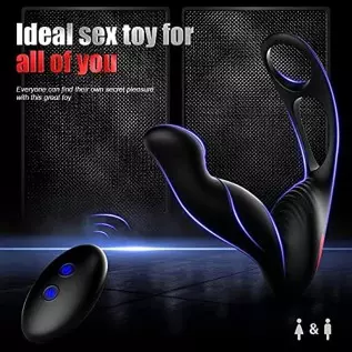 Anal Plug Silicone Dildo Male Prostate Butt Plug Female G-Spot Stimulator, Anal Bead Training Sex Toy-Adult Sex Toy for Men Wome