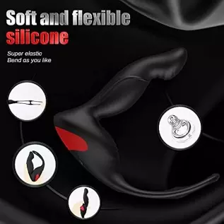 Anal Plug Silicone Dildo Male Prostate Butt Plug Female G-Spot Stimulator, Anal Bead Training Sex Toy-Adult Sex Toy for Men Wome