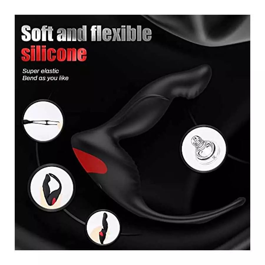 Anal Plug Silicone Dildo Male Prostate Butt Plug Female G-Spot Stimulator, Anal Bead Training Sex Toy-Adult Sex Toy for Men Wome