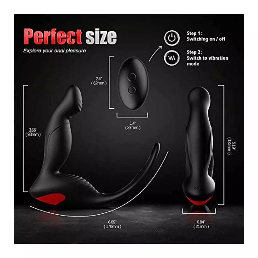 Anal Plug Silicone Dildo Male Prostate Butt Plug Female G-Spot Stimulator, Anal Bead Training Sex Toy-Adult Sex Toy for Men Wome