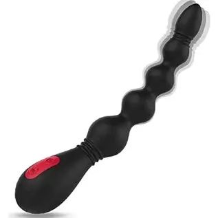 Thrusting Anal Vibrator Prostate Massager with Cock Ring, Remote Control Anal Sex Toy with 11 Thrusting & Vibrating Modes, Recha