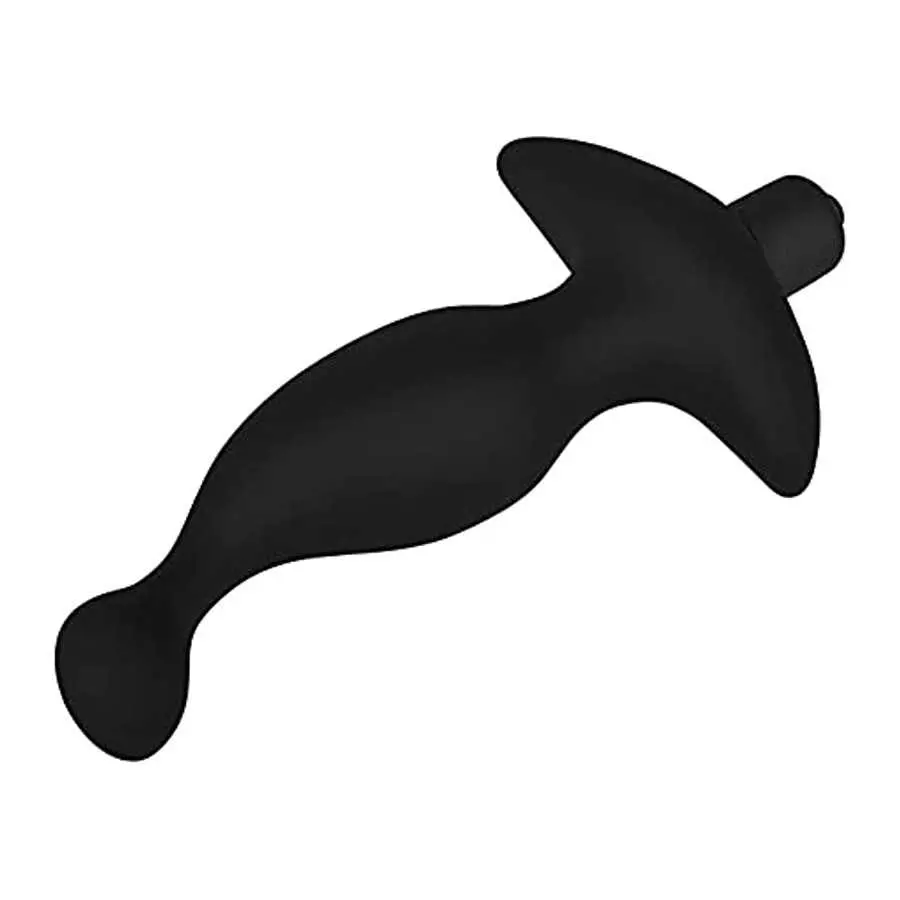 EIS Curvy Wonder Anal Vibrator - Prostate Vibrator, Vibrating Anal Plug, Anal Dildo, Ergonomic, Wide Base - Suitable for Beginne