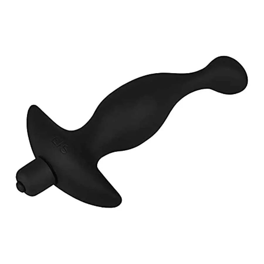EIS Curvy Wonder Anal Vibrator - Prostate Vibrator, Vibrating Anal Plug, Anal Dildo, Ergonomic, Wide Base - Suitable for Beginne