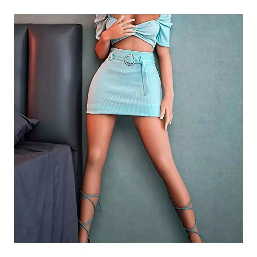 5.2FT Full Silicone Sex Doll Body- Large Breasts Love Doll Slim Waist Male Masturbator Non -Inflatable Insert Doll Sexy Female T