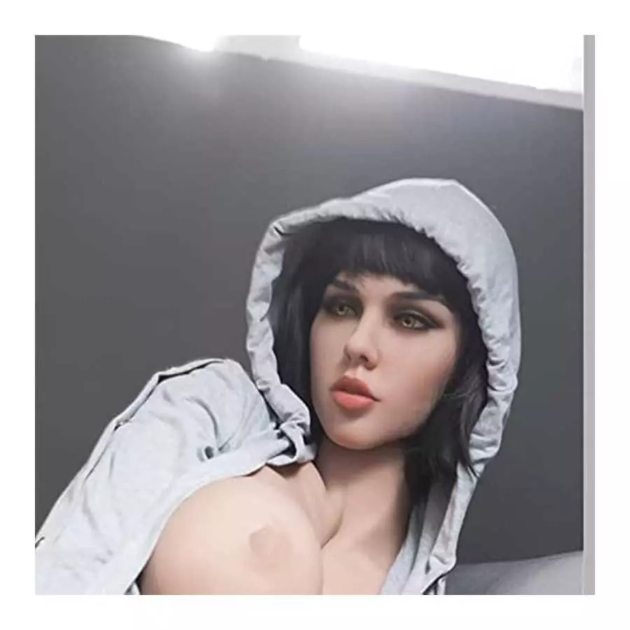 Silicone Sex Doll Head for Doll Silicone Doll for Women TPE Sex Dolls of Adult Women Realistic Elasticity Soft with Built-in Met