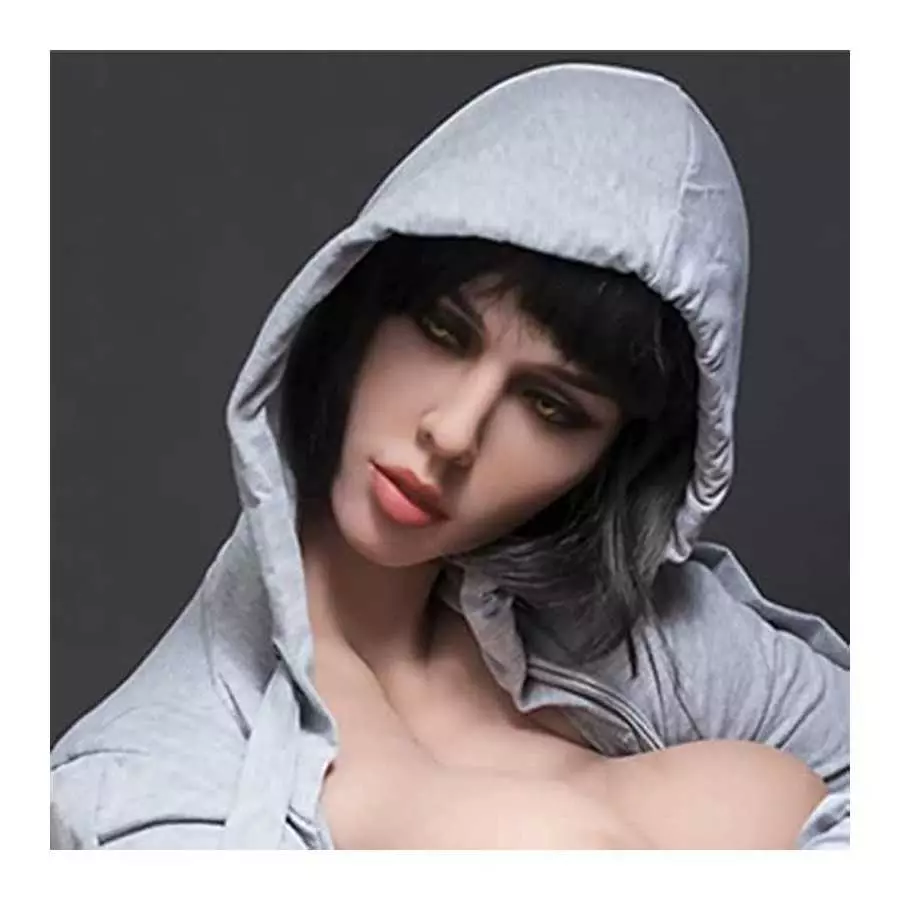 Silicone Sex Doll Head for Doll Silicone Doll for Women TPE Sex Dolls of Adult Women Realistic Elasticity Soft with Built-in Met