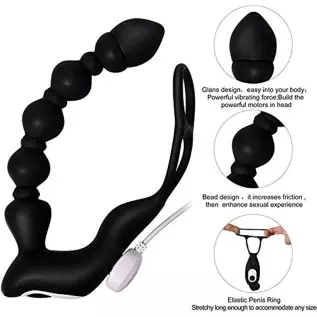 Anal Sex Anal Vibrator Butt Plug G-Spot Vibrator Dildo 10 Vibration Modes Sex Toys Butt Plug Anal Vibrator Male Vibrator Dildo M
