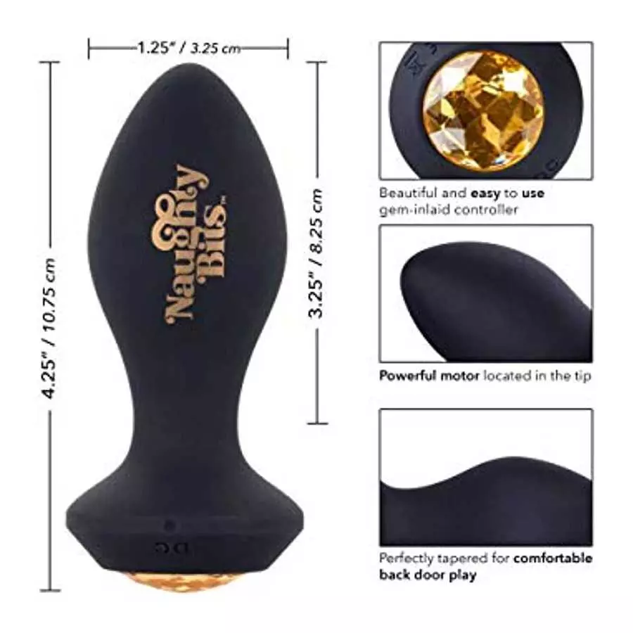 CalExotics SE-4410-46-3 Naughty Bits® Shake Your Ass™ Petite Vibrating Butt Plug