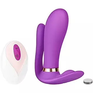 EIS Wearable G-Spot Vibrator with Clitoris & Anal Stimulators - G-Spot Stimulation, Clitoral Vibrator, Vibrating Anal Plug - Rem