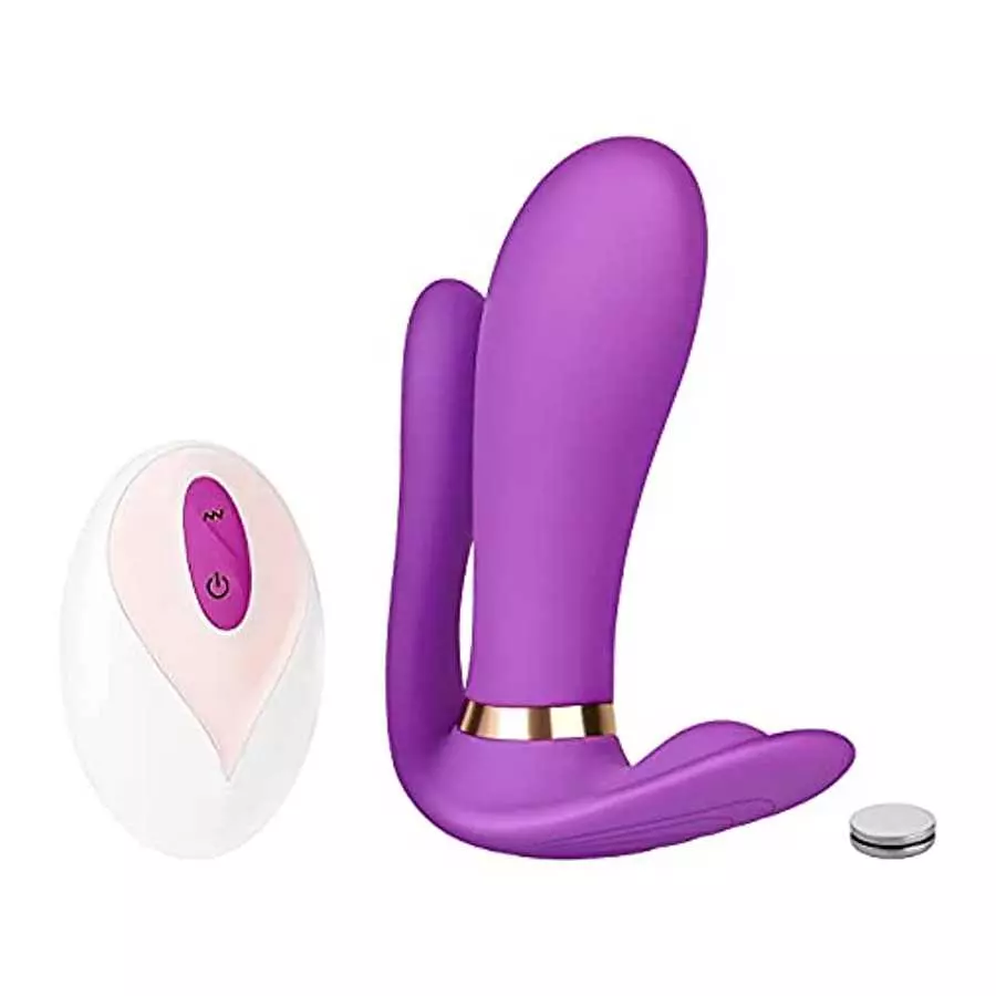 EIS Wearable G-Spot Vibrator with Clitoris & Anal Stimulators - G-Spot Stimulation, Clitoral Vibrator, Vibrating Anal Plug - Rem EIS Wearable G-Spot Vibrator with Clitoris & Anal Stimulators - G-Spot Stimulation, Clitoral Vibrator, Vibrating Anal Plug - Rem