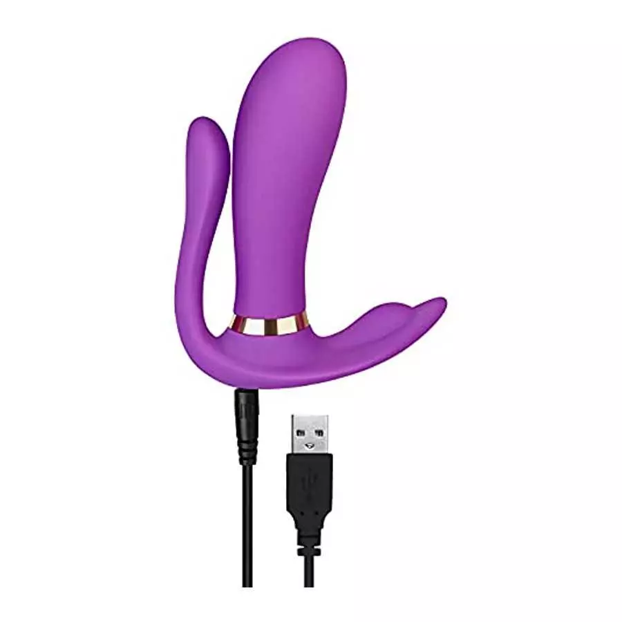 EIS Wearable G-Spot Vibrator with Clitoris & Anal Stimulators - G-Spot Stimulation, Clitoral Vibrator, Vibrating Anal Plug - Rem