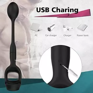 Vibraitng Prostate Massager Men's Butt Plug Anal Vibrator with Penisring,Silicone Anal Plug with 10 Strong Vibration Remote Cont