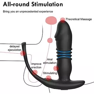 3 in 1 Telescopic Anal Vibrator Prostate Massage Butt Plug Prostate Stimulator Delay Ejaculation Penis Ring Dildos Sex Toys for 3 in 1 Telescopic Anal Vibrator Prostate Massage Butt Plug Prostate Stimulator Delay Ejaculation Penis Ring Dildos Sex Toys for