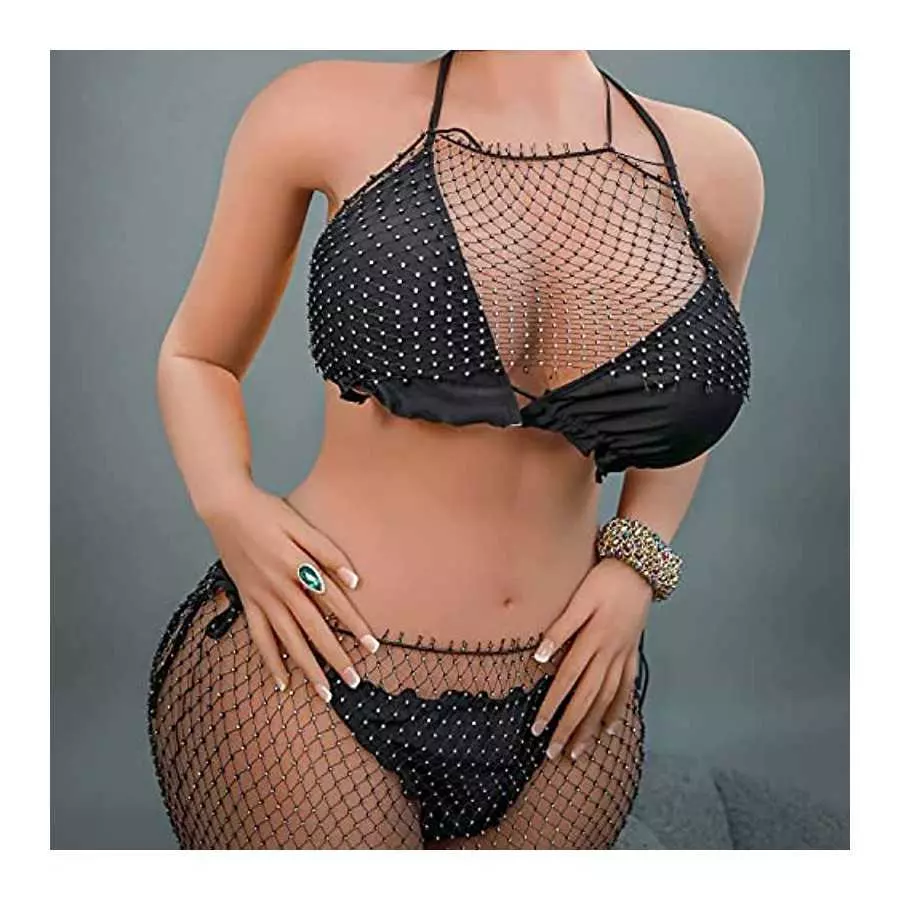 Lifelike TPE Sex Doll Silicone Big Breasts Love Doll Life Size Sex Doll for Men Full Size Female Torso Sex Doll with Standing Fe