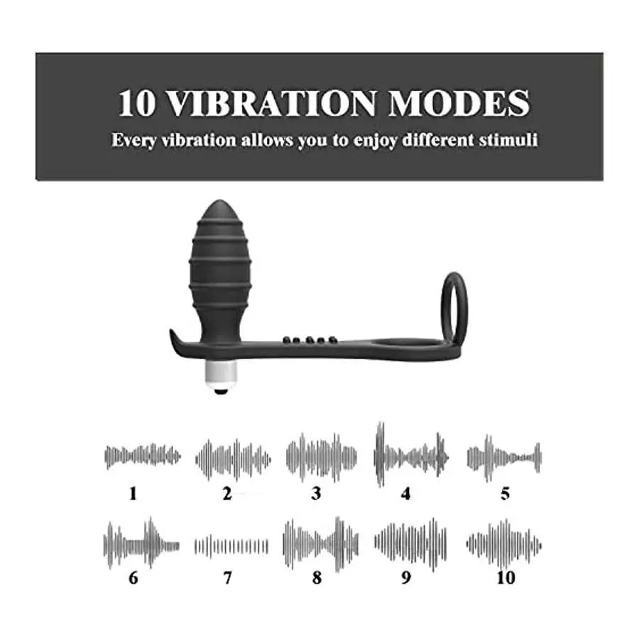 Anal Vibrator 10 Speed Prostate Massager Vibrating Anal Plug Silicone Waterproof Sex Toys