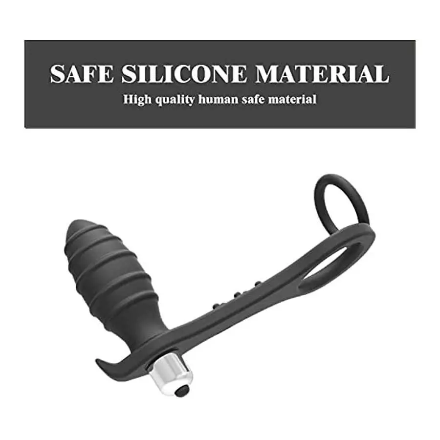 Anal Vibrator 10 Speed Prostate Massager Vibrating Anal Plug Silicone Waterproof Sex Toys