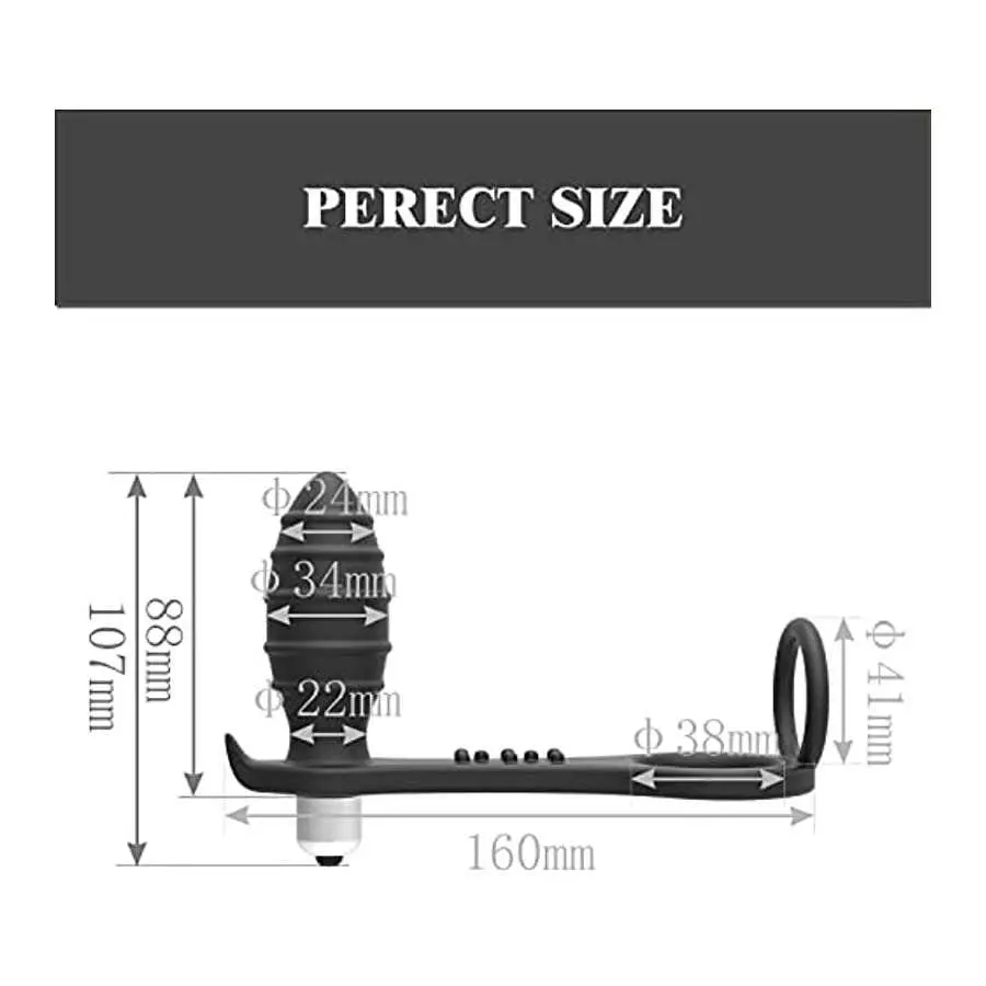 Anal Vibrator 10 Speed Prostate Massager Vibrating Anal Plug Silicone Waterproof Sex Toys