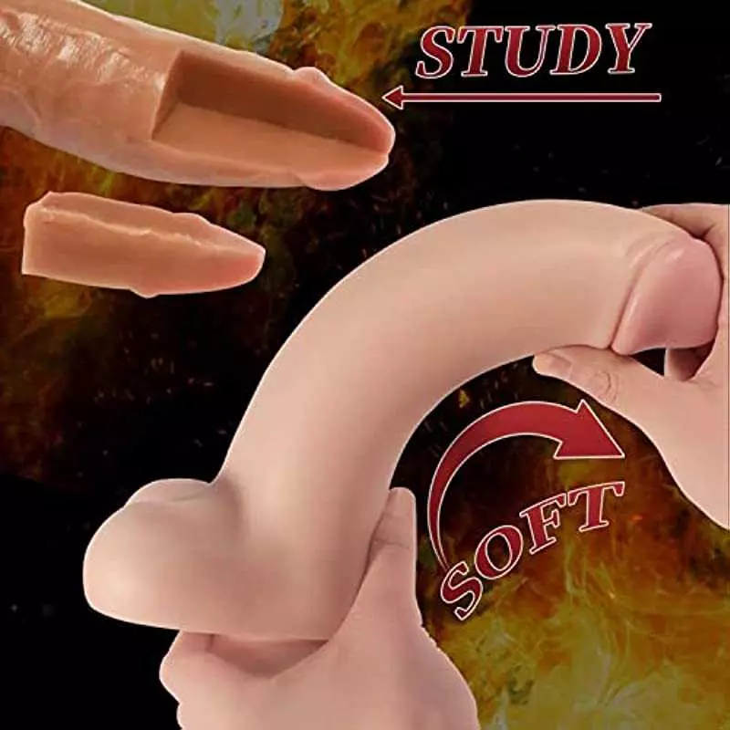 Huge Thick Dildo, 11.8 inch Lifelike Silicone Large Big Monster Dildos with Strong Suction Cup for Hands-Free Play, Fake Penis A