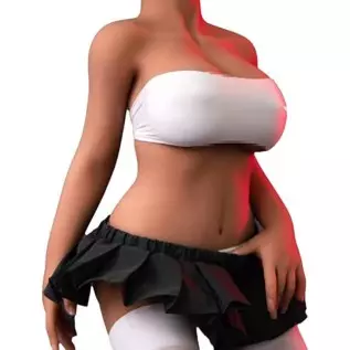 Tan Skin Color Silicone Doll Full Size Sexy Real Sex Doll Butt Standing Feet Big Breasts Small Waist Men Whole Body Love Doll Un