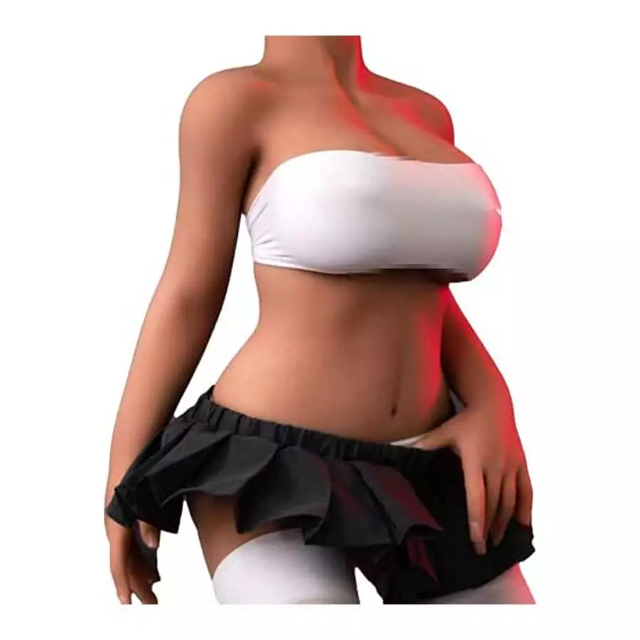 Tan Skin Color Silicone Doll Full Size Sexy Real Sex Doll Butt Standing Feet Big Breasts Small Waist Men Whole Body Love Doll Un