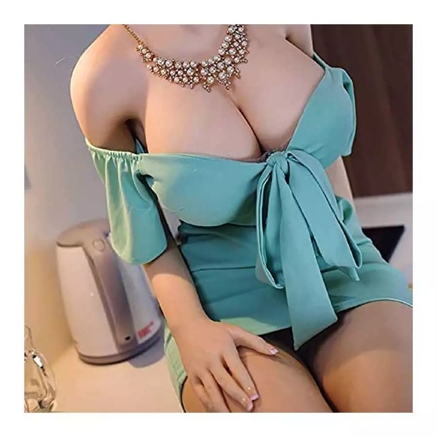 158cm Life Size Love Doll for Men with Full Size Big Breasts and Standing Feet, Realistic TPE Silicone Doll with Torso and Immer