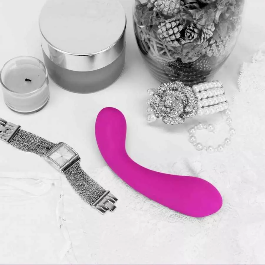 Pure Love New Squeeze-Control G-Spot Curve Vibrator, Rechargeable and Waterproof Massage Wand, Memory Function, Adult Sex Toy,Pi
