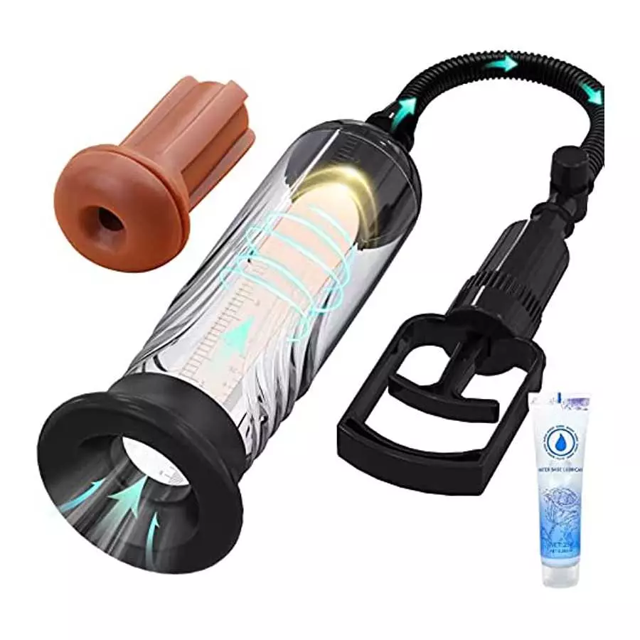 Penis Vacuum Pump, Manual Penis Enlarger Enlargement Extend Pump Air Pressure Device, Adult Male Sex Toys for Men Stronger Bigge