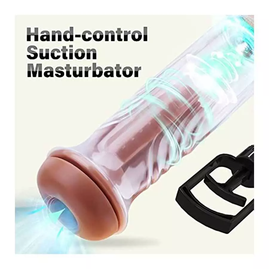 Penis Vacuum Pump, Manual Penis Enlarger Enlargement Extend Pump Air Pressure Device, Adult Male Sex Toys for Men Stronger Bigge